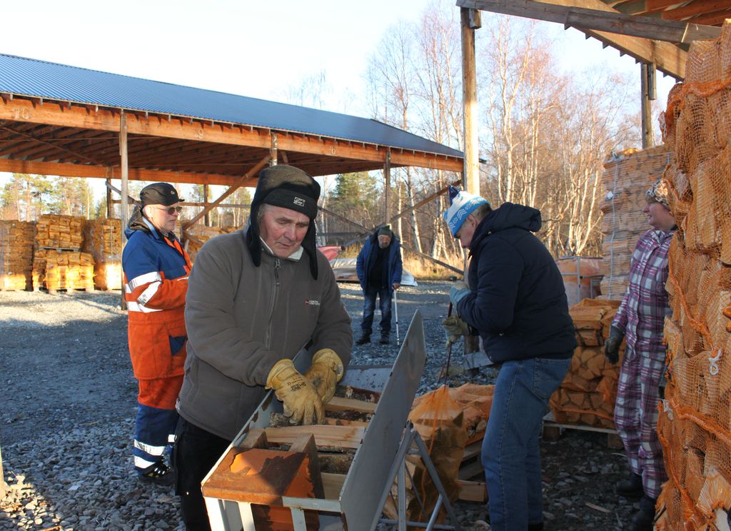 Arbeidstrening på gård. Foto.