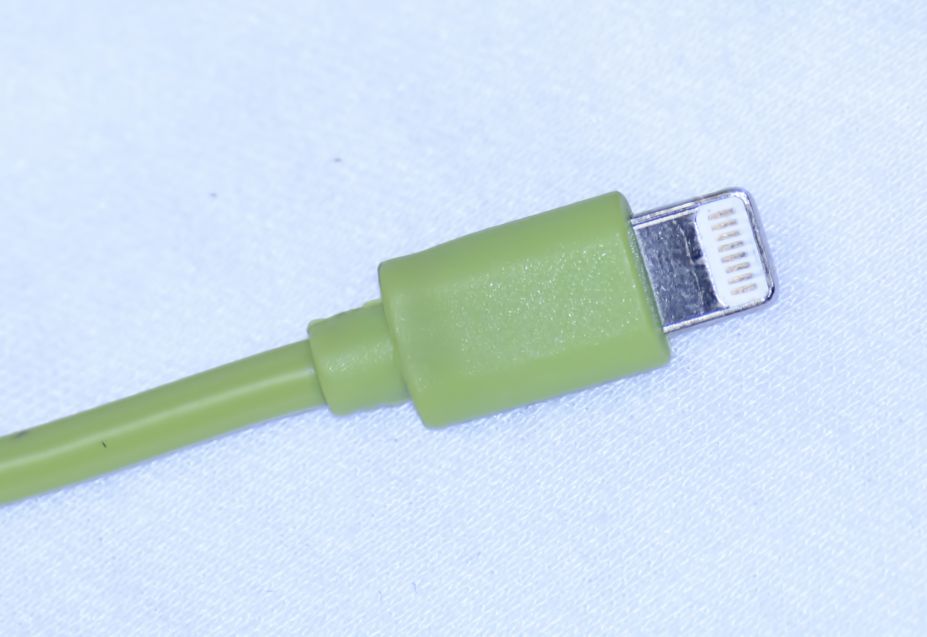 Grønn lightning kontakt. Foto