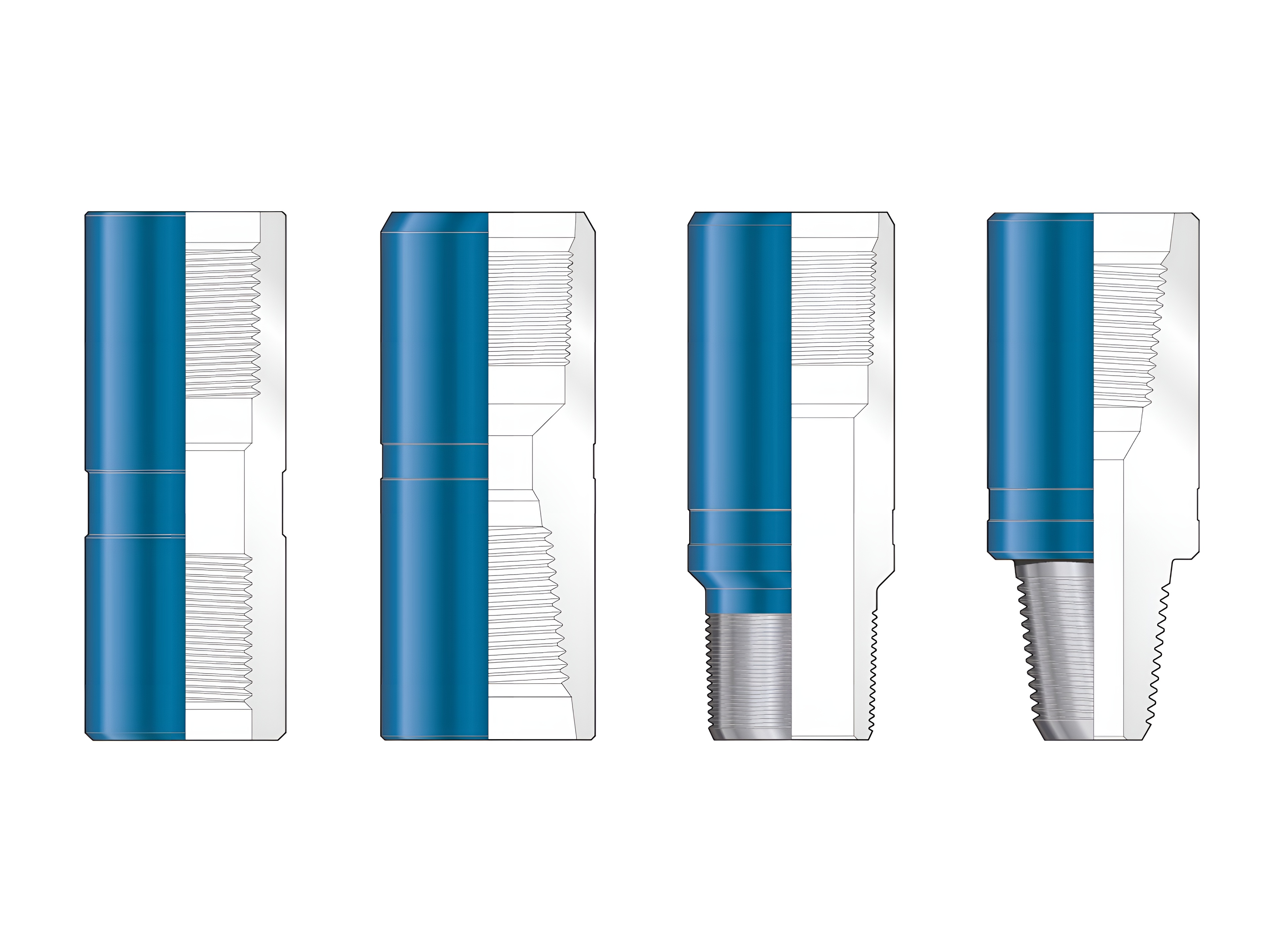 Fire typer crossovers. Illustrasjon. 