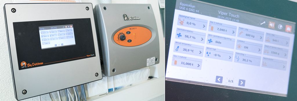 Styringspanel med oversikt over ulike målinger. Foto.