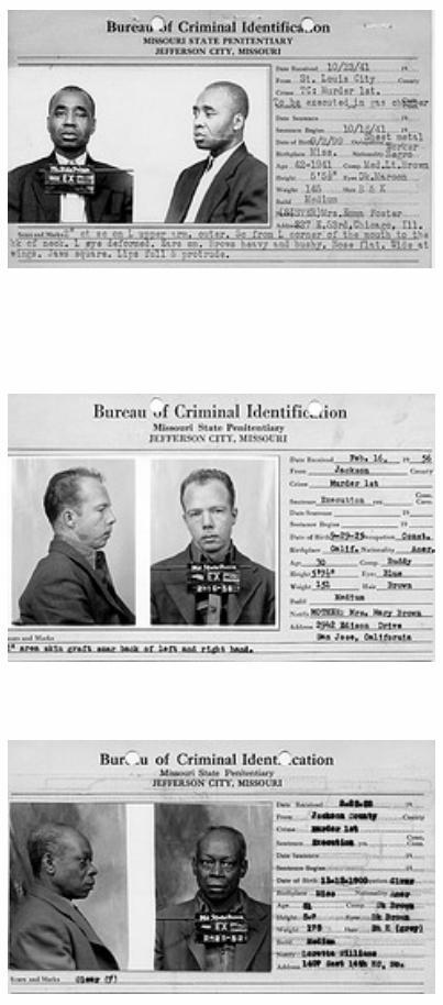 Death row, three inmates. Foto.