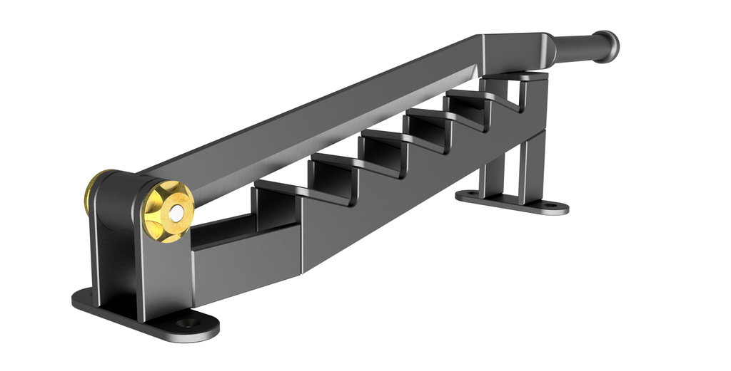 Saksforma verktøy av metall, med en knivdel og en del med mothaker. Illustrasjon.