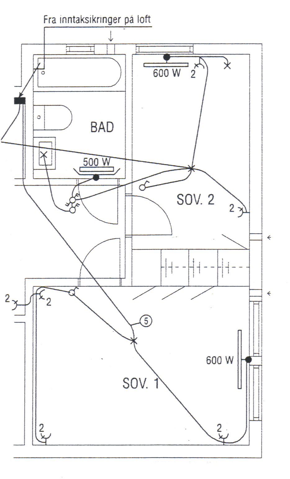 Example of a wiring diagram. Illustrasjon