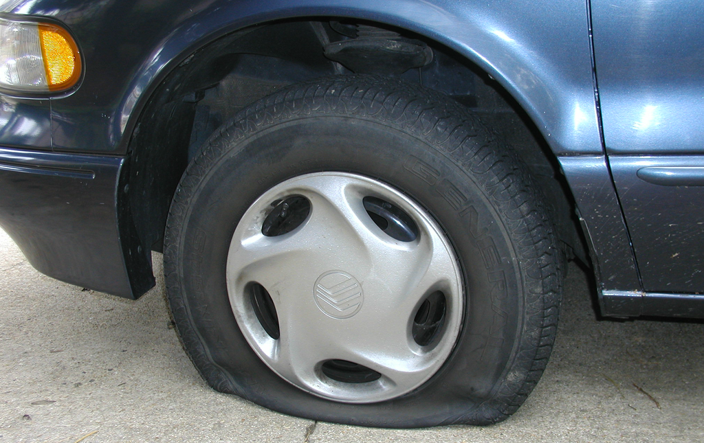 Flatt bildekk. Foto.