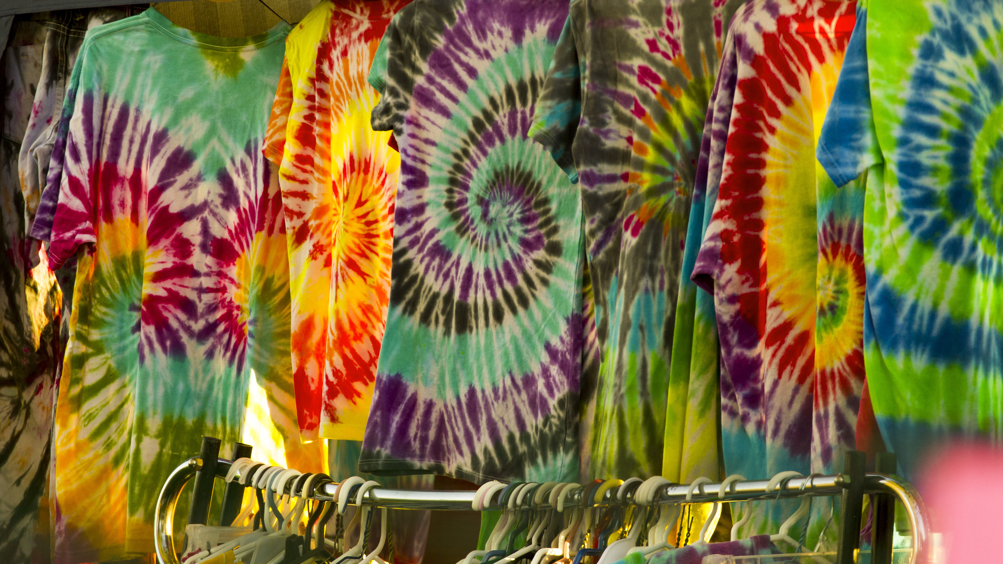 Colourful t-shirts. Photo.