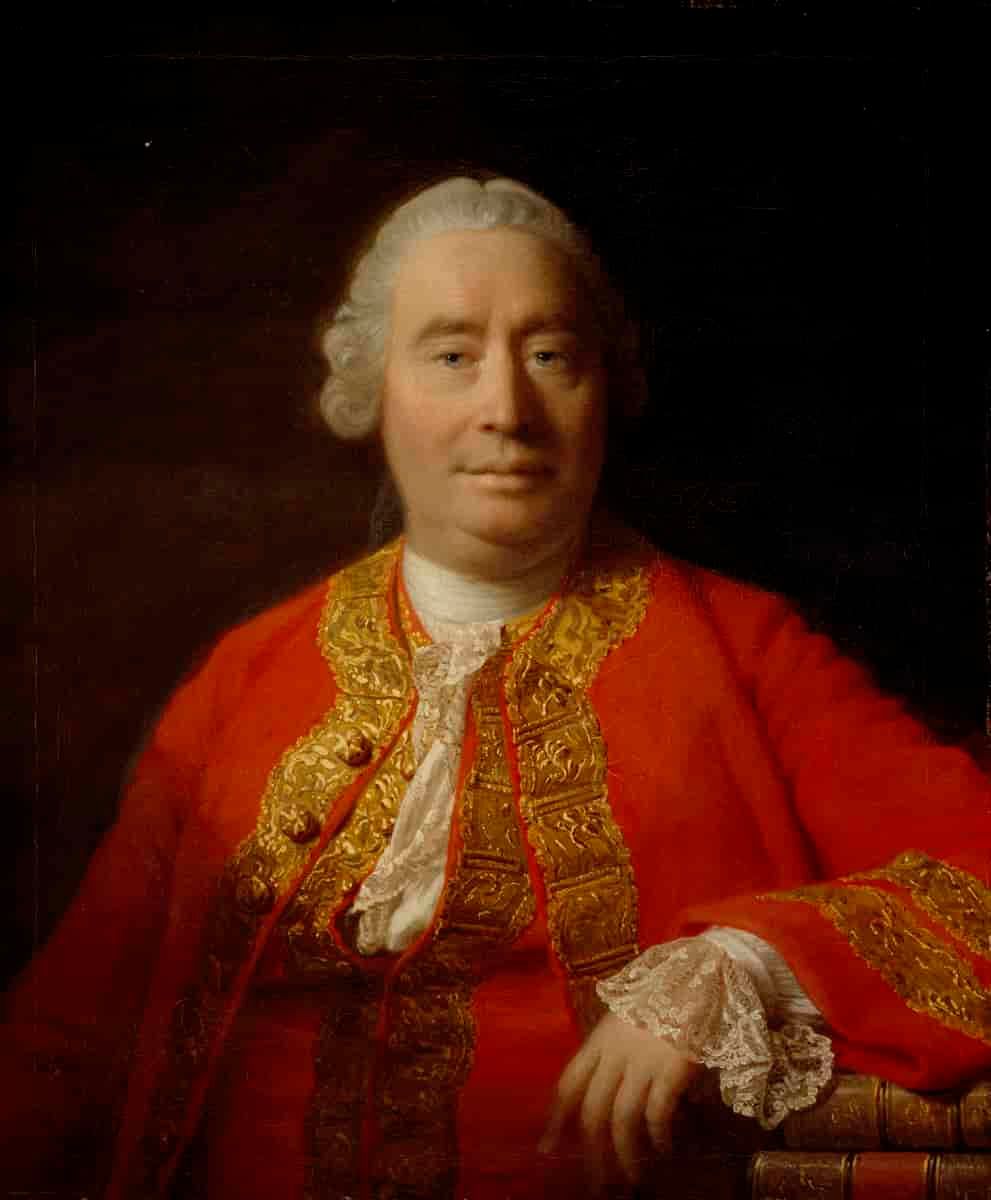 Portrett av den britiske filosofen David Hume. Maleri.