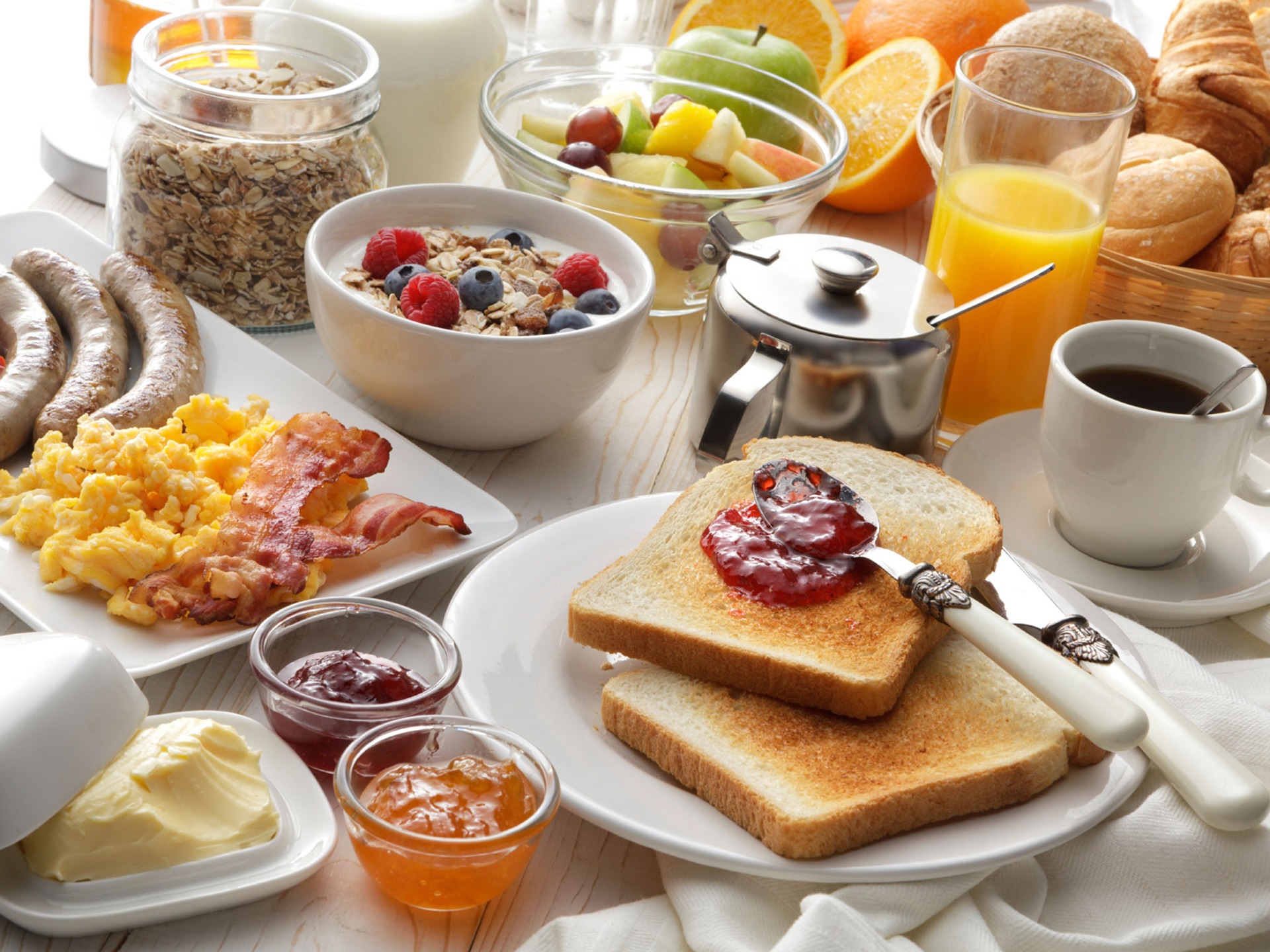 Frukostbord. Foto.