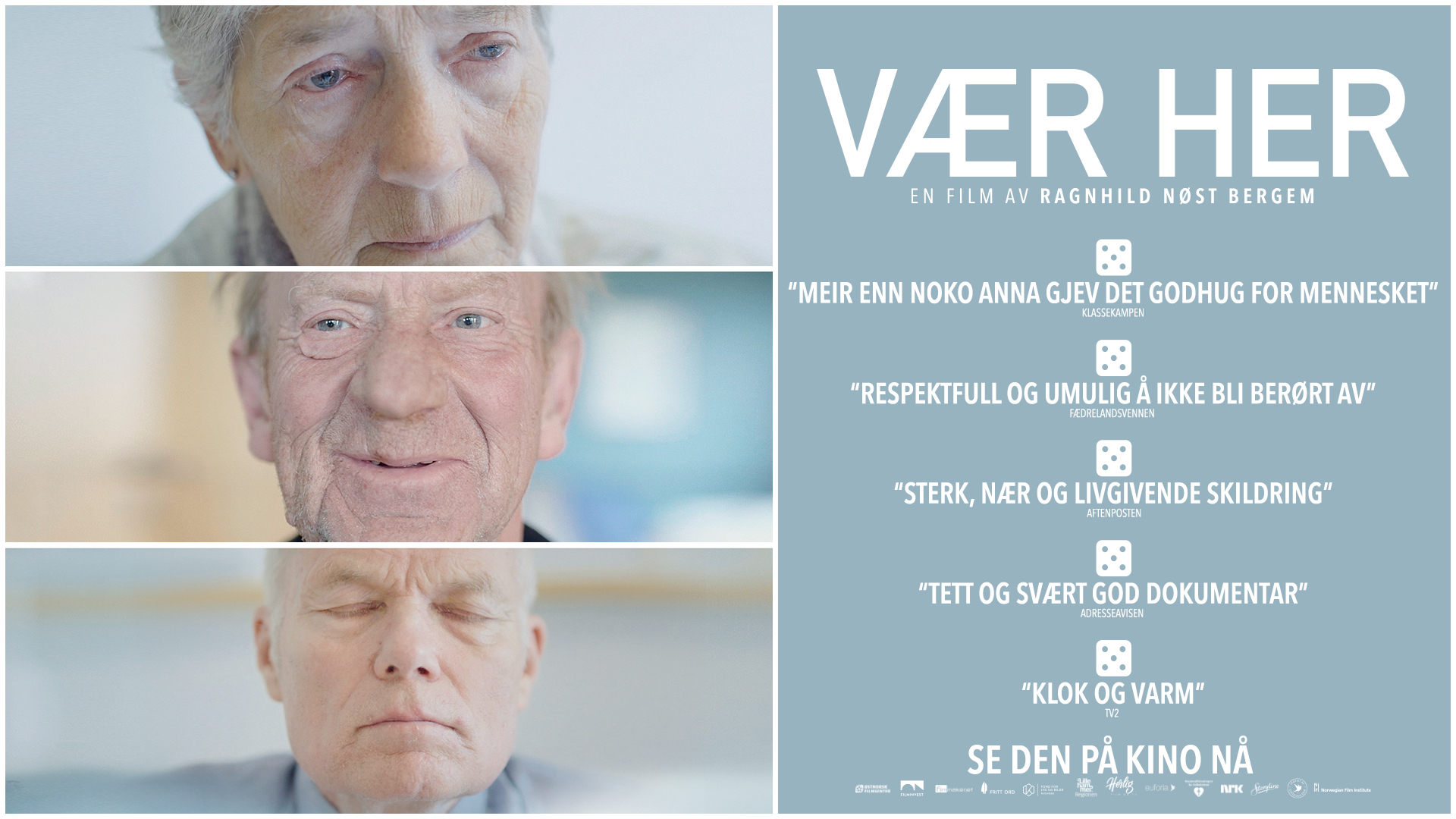 Tre ansikter av eldre mennesker. Foto.