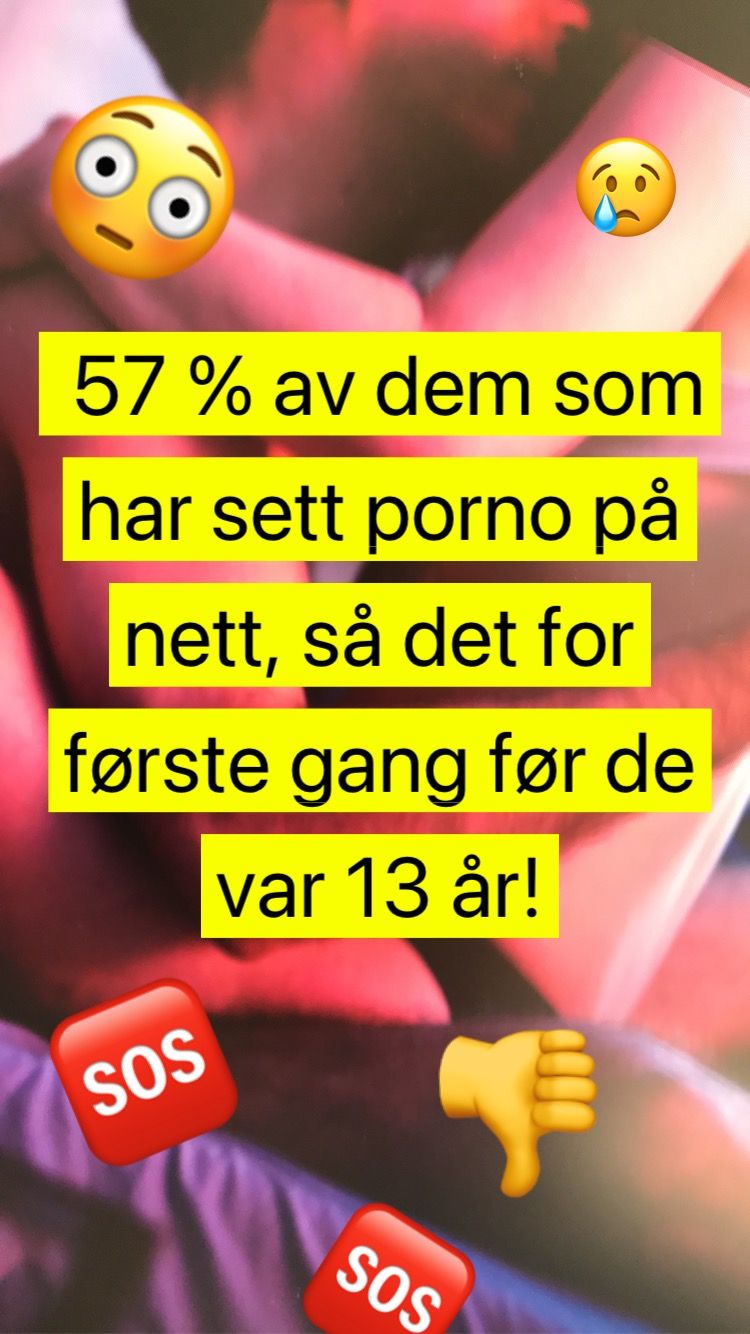 Emojis som SOS og tommel ned dekker et bilde fra et pornonettsted. Illustrasjon.
