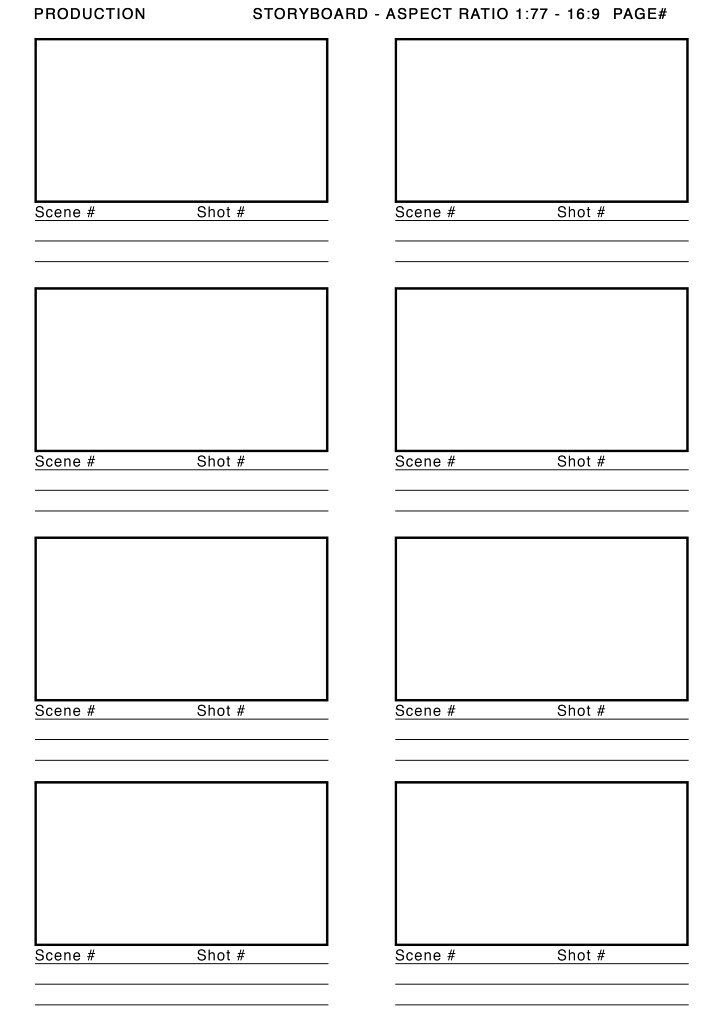 Storyboard template. Illustration.