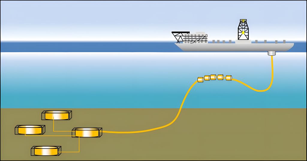 Kommunikasjon gjennom umbilical. Illustrasjon.