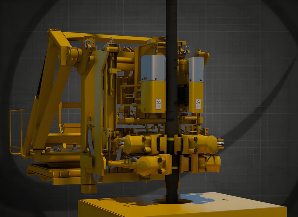 Rørkoblingsmaskin. Illustrasjon.