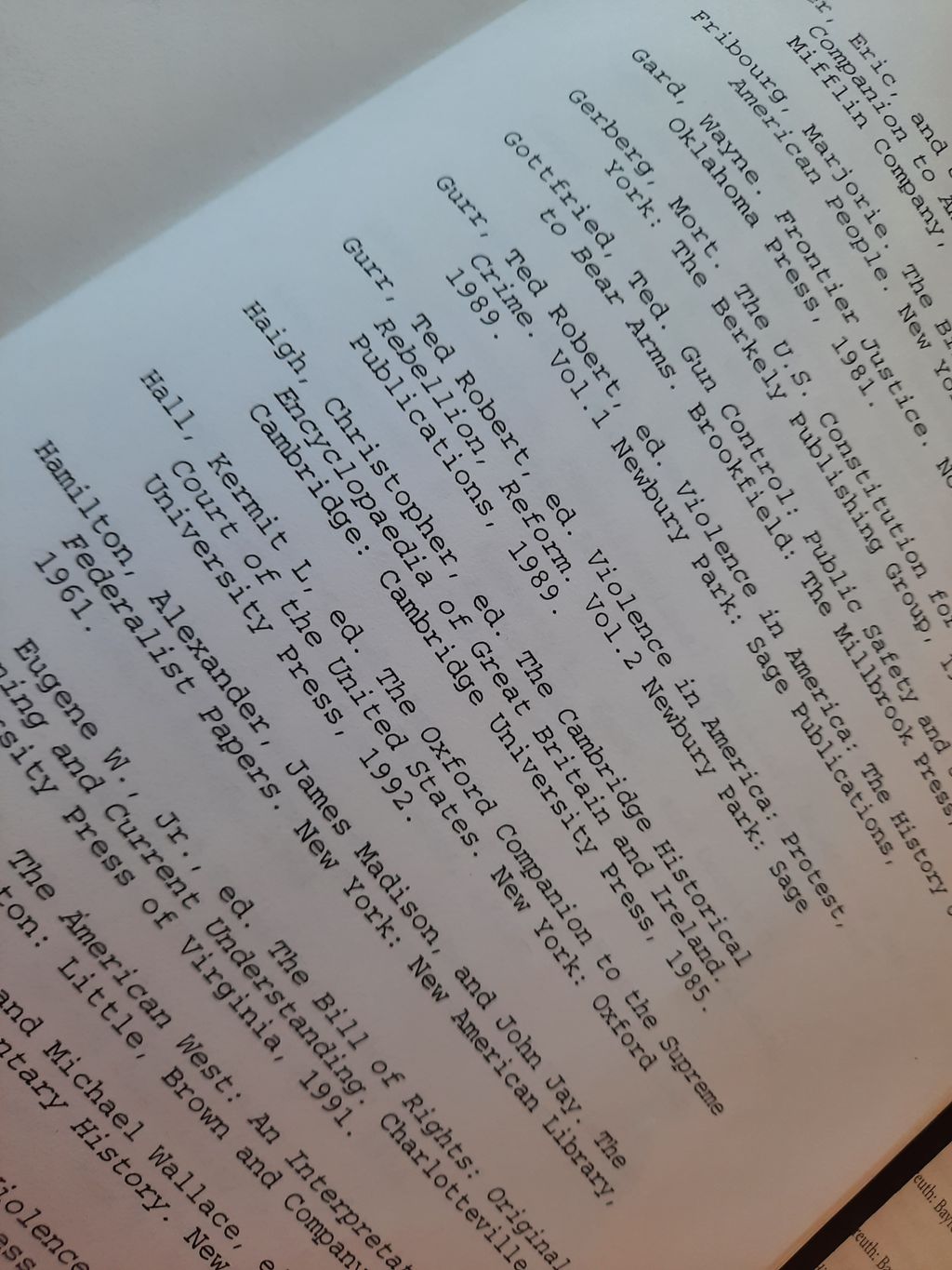 Bibliography. Photo.