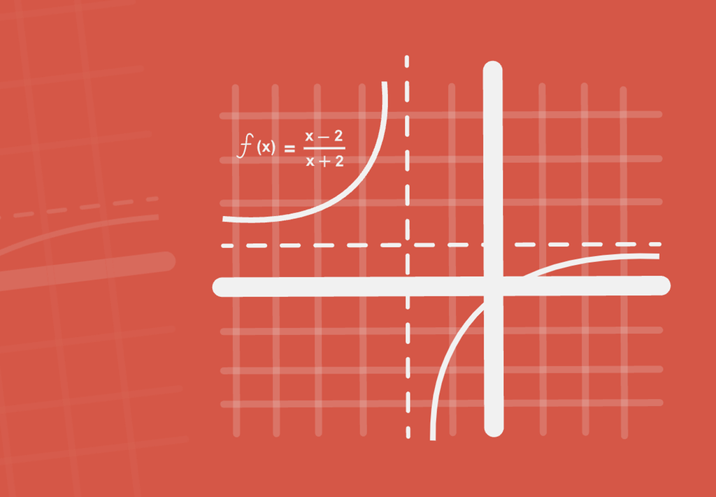 Grafer i et koordinatsystem. Illustrasjon.
