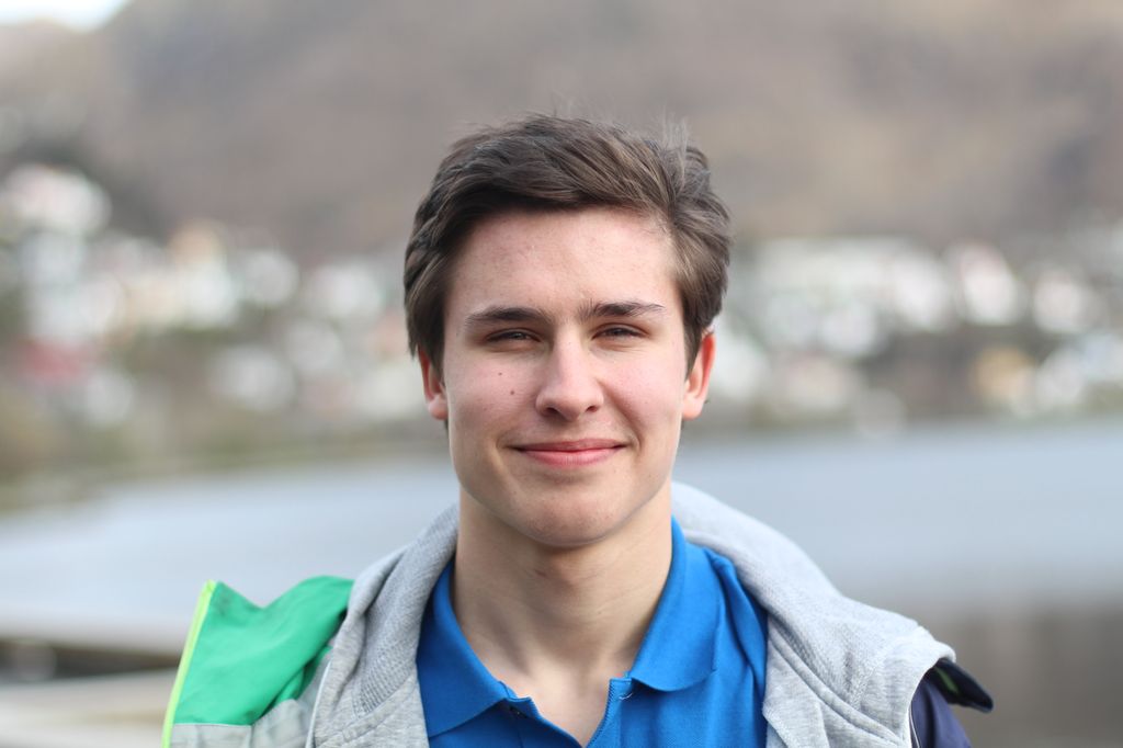 Portrett av elev Hjalmar Emil Hauge. Foto.