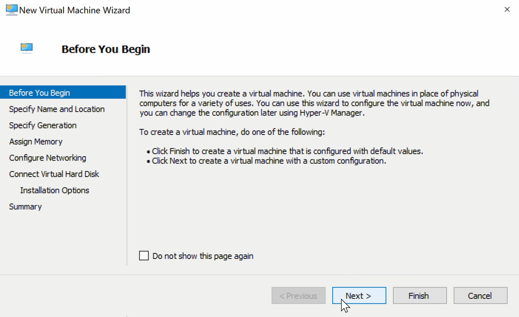 Skjermvindu med to kolonner. Til venstre er det ei liste over stegene i veilederen. I hovedvinduet til høyre vises informasjon om det steget veilederen er på. Steget som vises på bildet, er innledende informasjon. Skjermbilde.