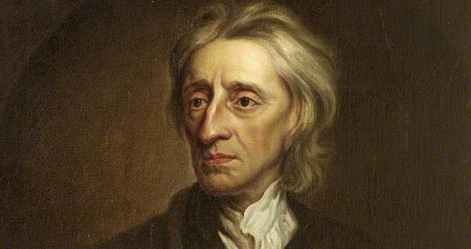 Malt portrett av den engelske opplysningsfilosofen John Locke. Maleri.