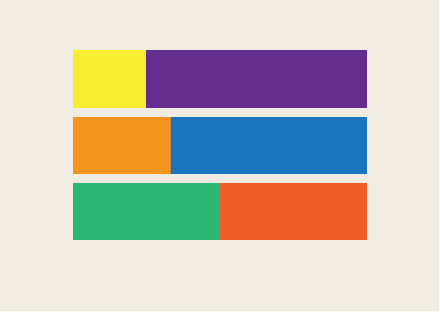 Rektangler i ulike farger. Illustrasjon.