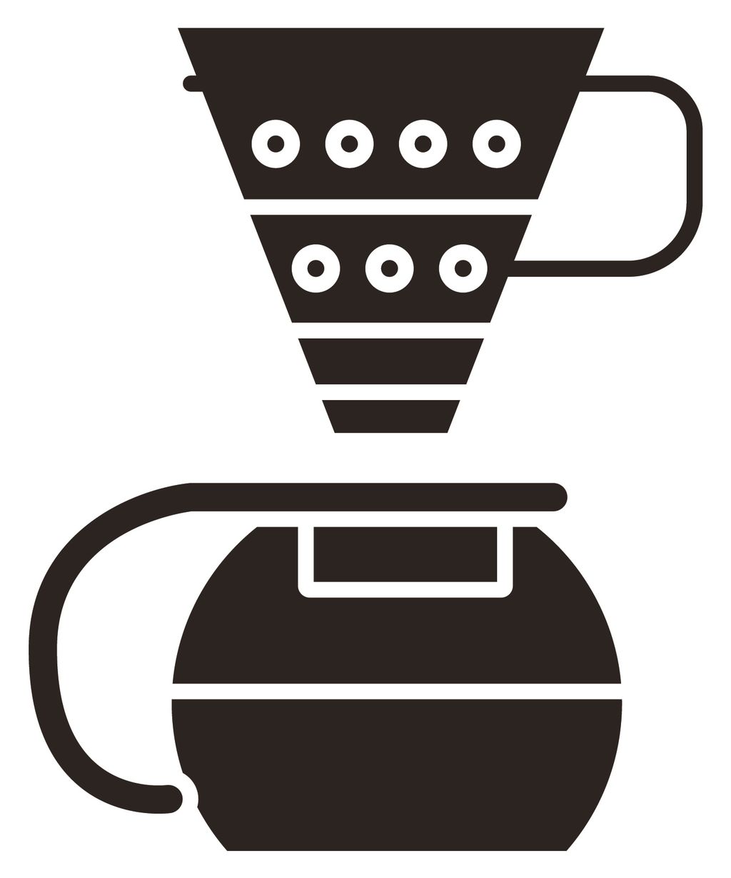 Kaffetrakter. Illustrasjon.