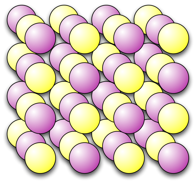 Ionebinding NaCl-krystall