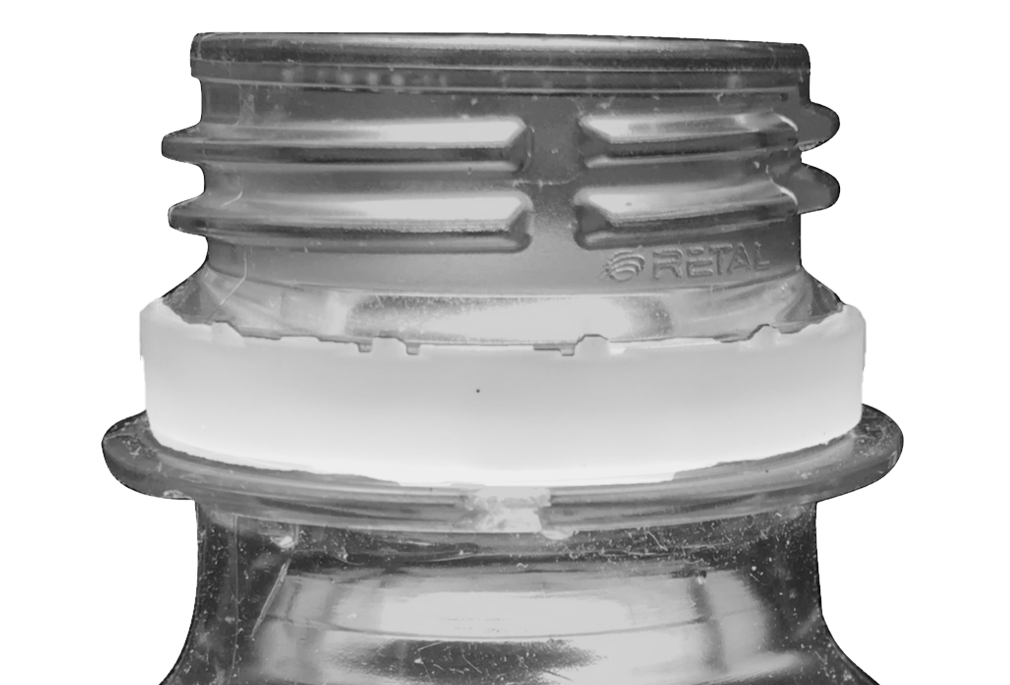 Nærfoto av flasketut. Foto.