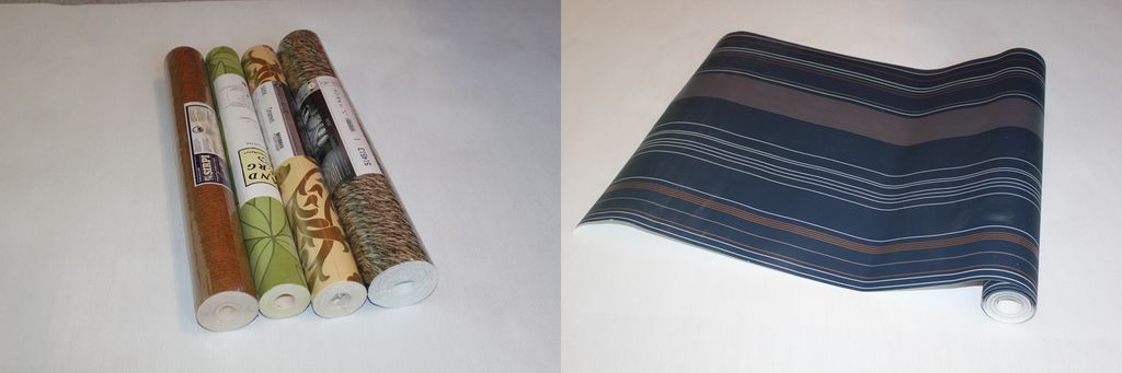 Ruller med tapet. Kollasj.