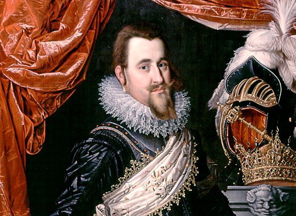 Portrett av Christian 4. Måleri.