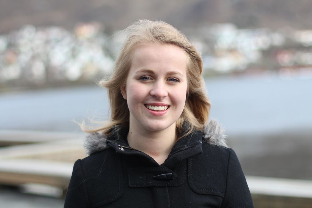 Portrett av elev Kristine Teigland. Foto.