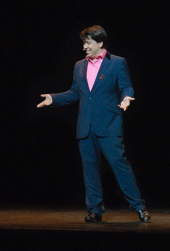 British comedian Michael McIntyre on stage during a show. Photo.