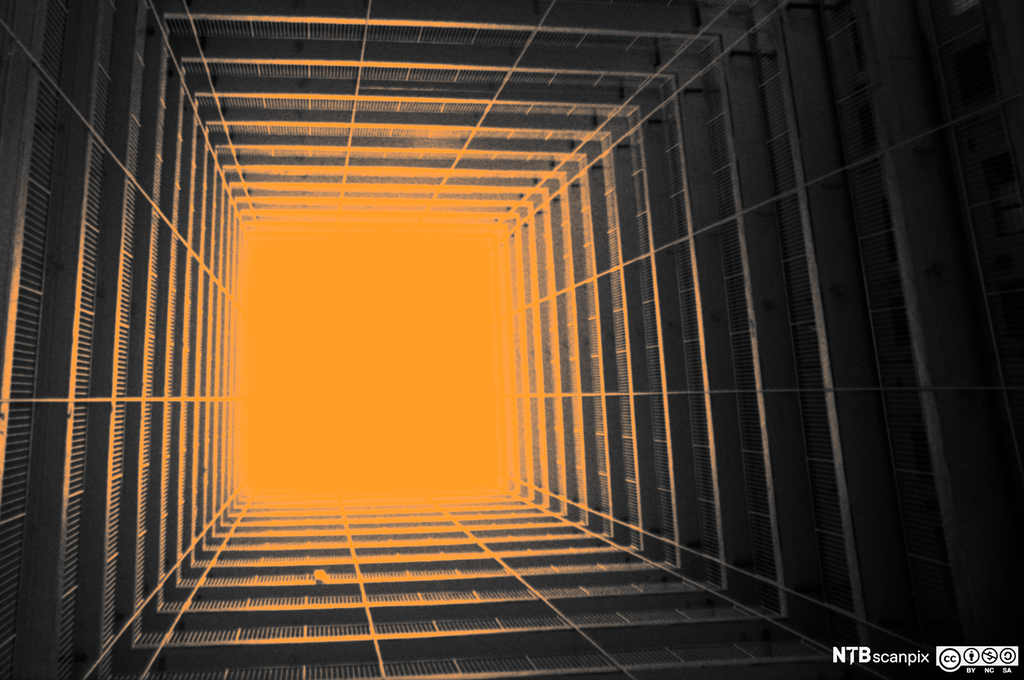 Sjakt i et tårn. Foto.