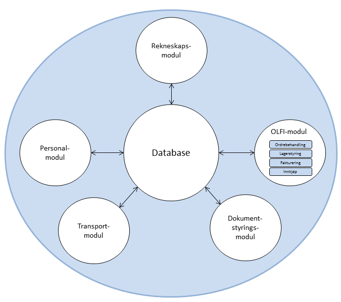 ERP-system med OLFI-modul.