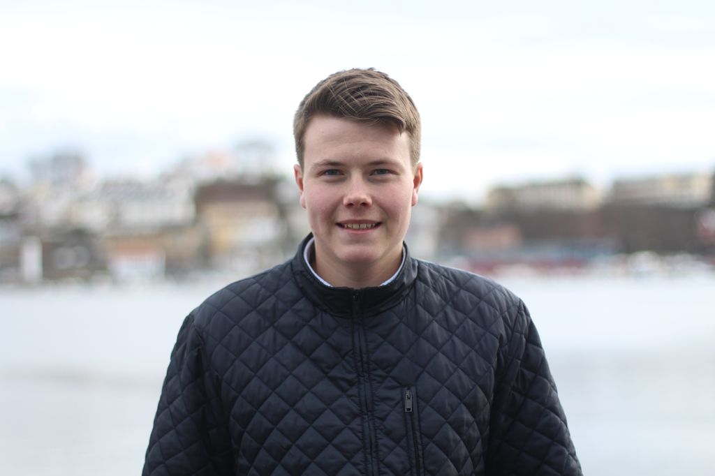 Portrett av elev Martin Cook Mikkelsen. Foto.