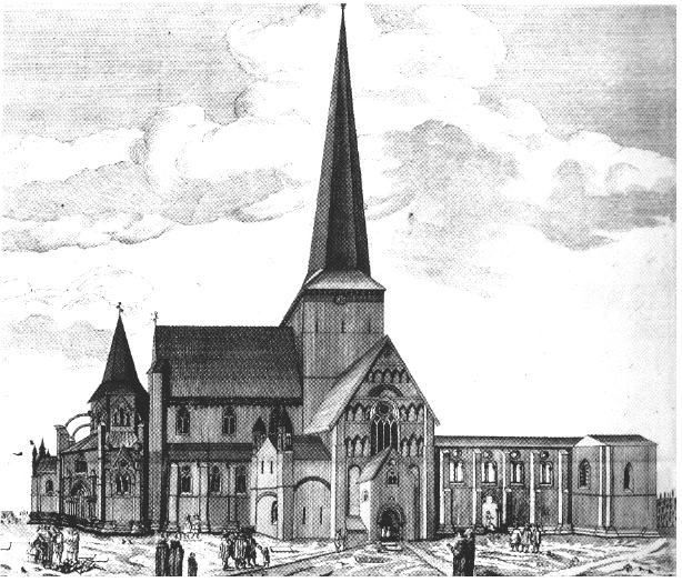 Nidarosdomen 1661. Kobberstikk.