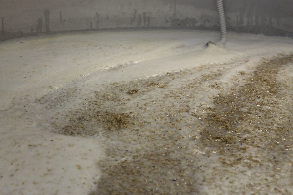 Ferdig mesk i en meskekjele. Foto.