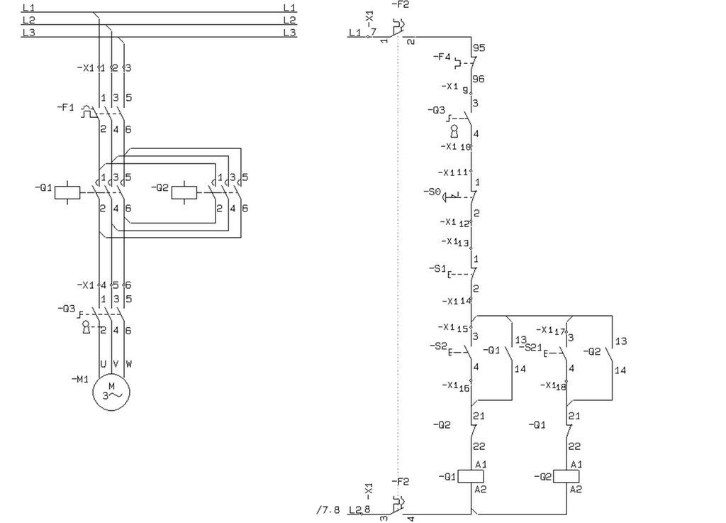 Skjema over hovudstraum og styrestraum for dreieretningsvendar. Foto.