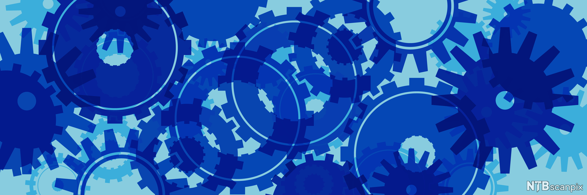 Cogs working together. Illustration.