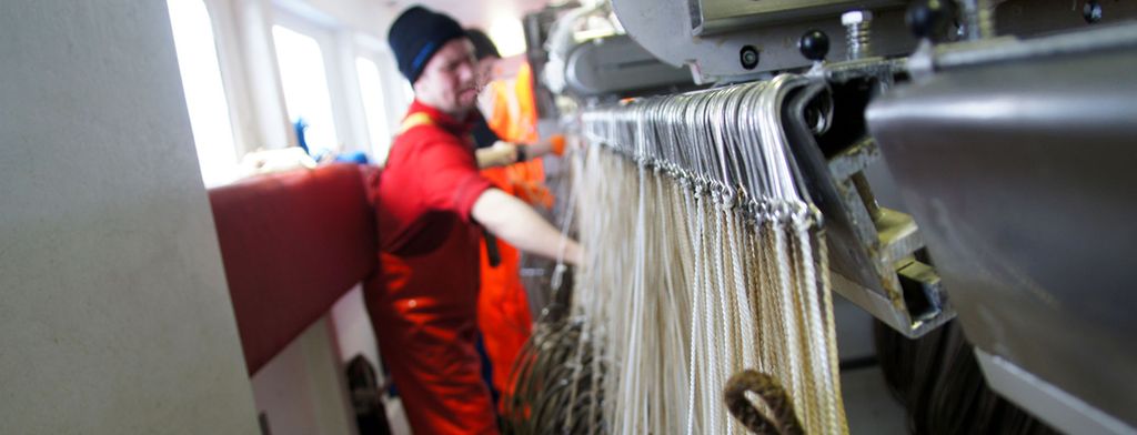Krokmagasin på fiskebåt. Foto.