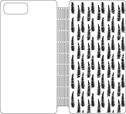 Mal til mobildeksel med et mønster på. Illustrasjon.