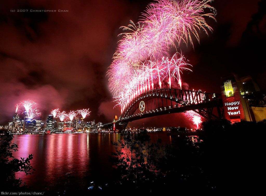 New years celebration in Sidney. Photo.