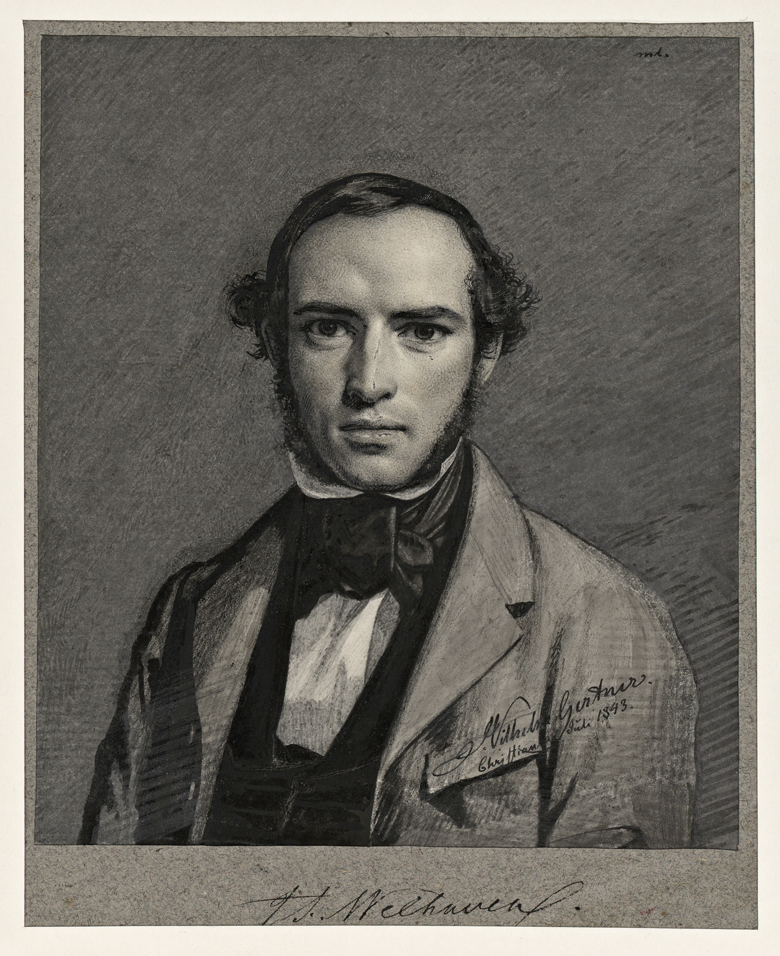 Johan Sebastian Welhaven. Portrett.