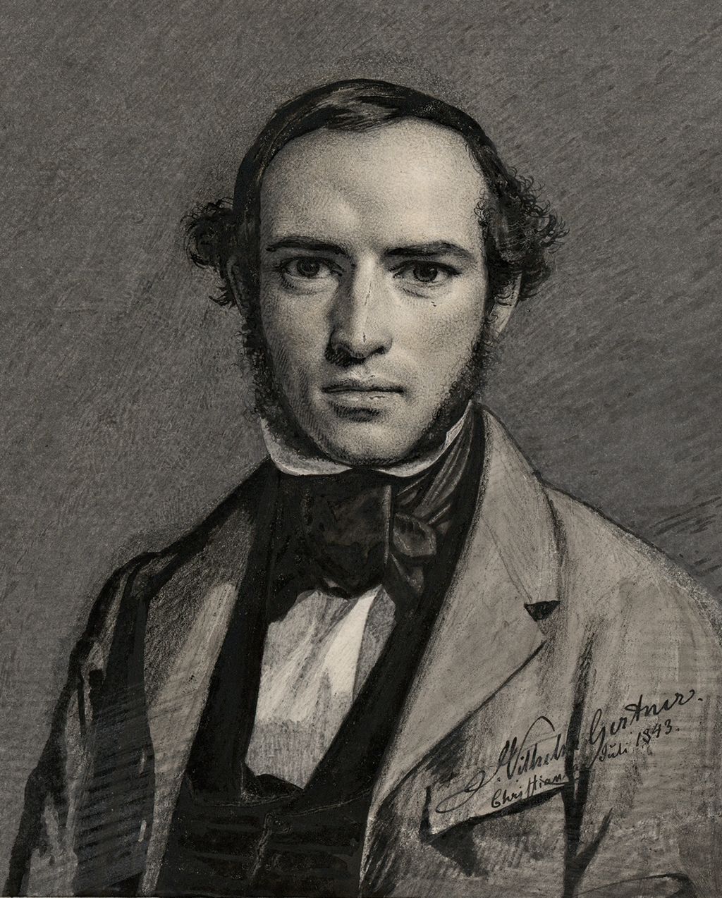 Johan Sebastian Welhaven. Portrett.