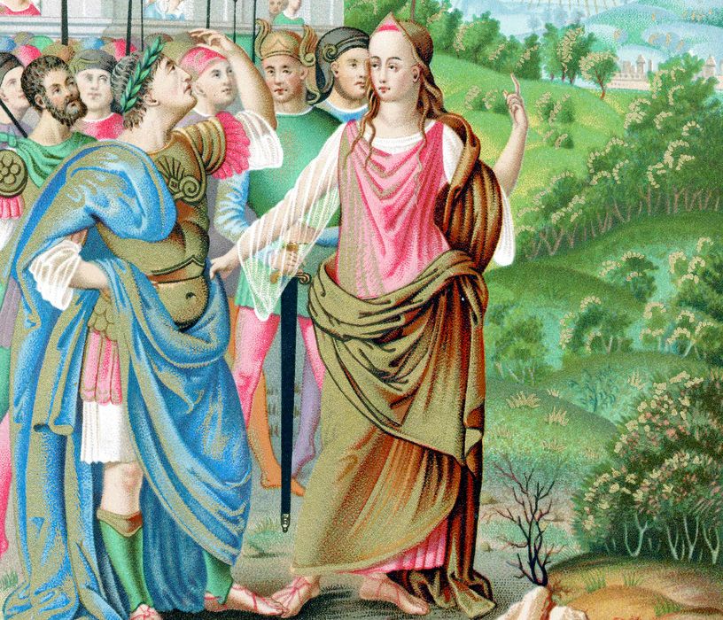 Bysantinsk klesdrakt. Maleri.