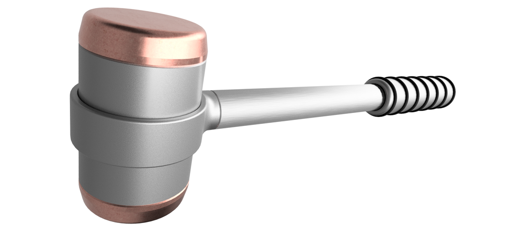 Hammer med slagflater av kobber. Illustrasjon.