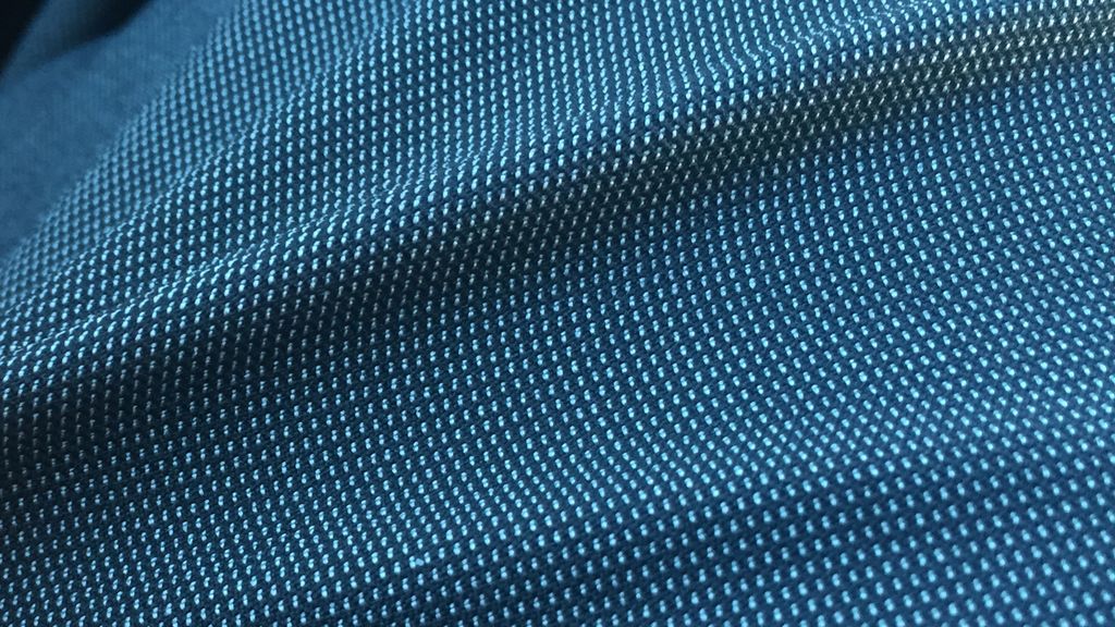 Tekstil i polyester. Foto.