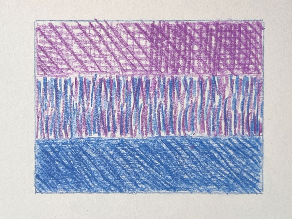 Teikning med fargeblyantar. Illustrasjon.