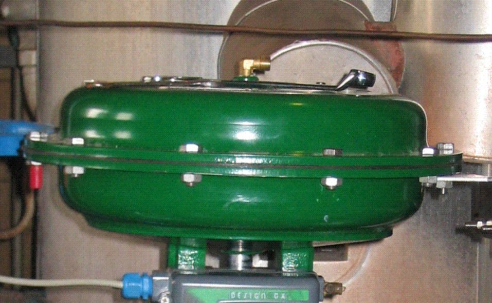 Aktuator på en reguleringsventil. Foto.