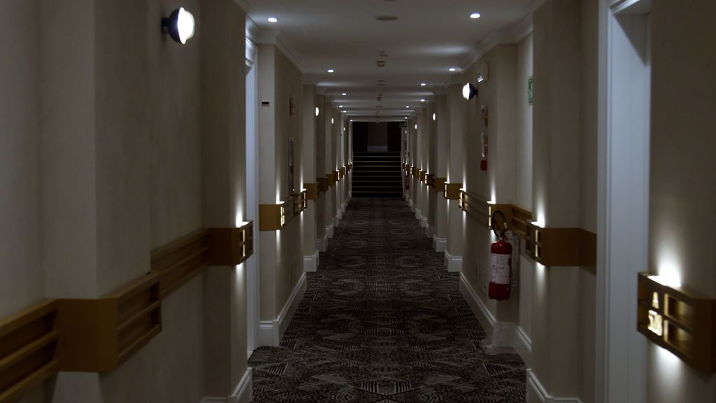 Hotellkorridor. Foto.