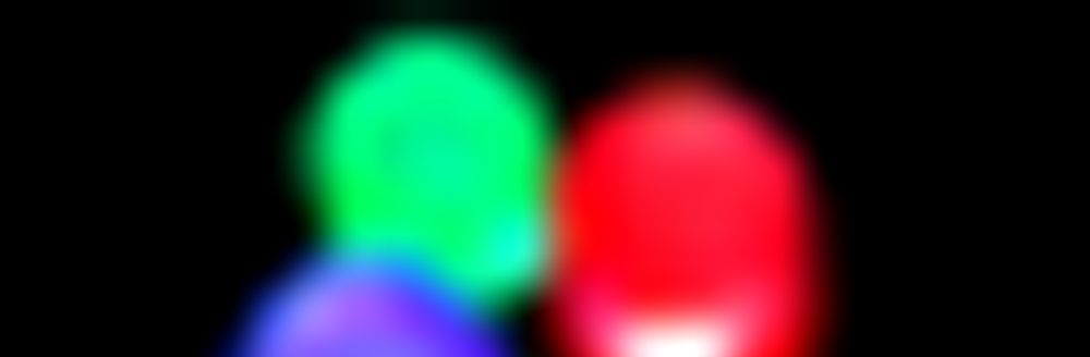 Rød, grønn og blå lysdiode. Grafikk.