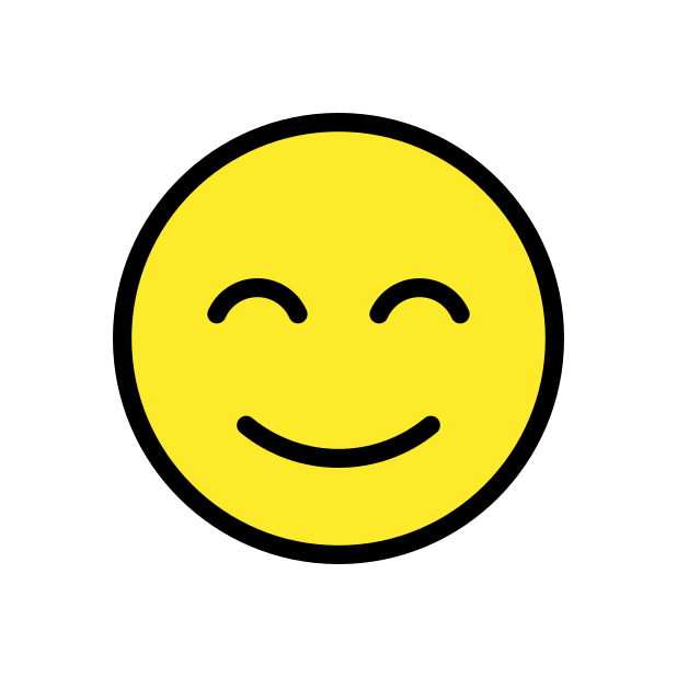 Emoji som smiler. Illustrasjon. 