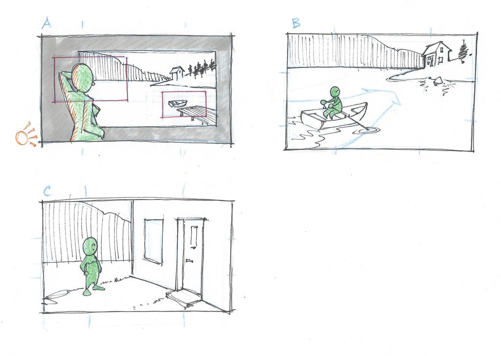 Hvordan tegne en storyboard. Tegning.